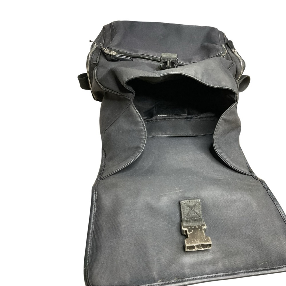 Coach Black Nylon Backpack Leather Trim Vintage - Picture 3 of 11